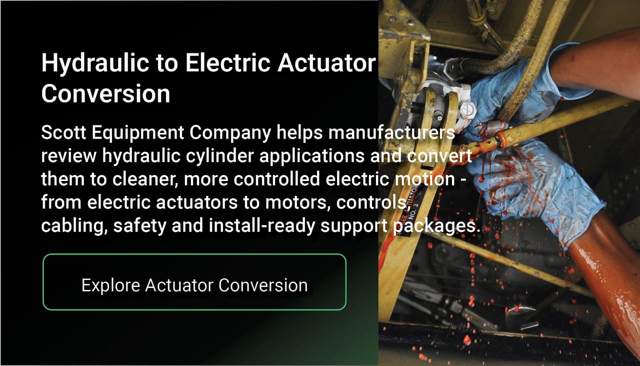 Hydraulic to Electric Actuator Conversion